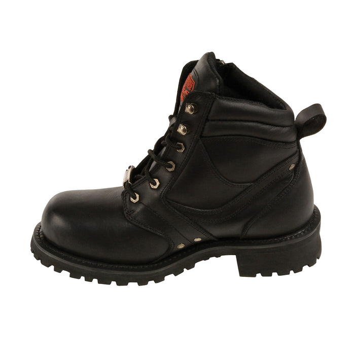 Men’s 6 Inch Side Zipper Plain Toe Boot