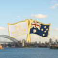 Meriton Suites Australia Flag Pin by Shop Meriton Suites. Shop Meriton Suites