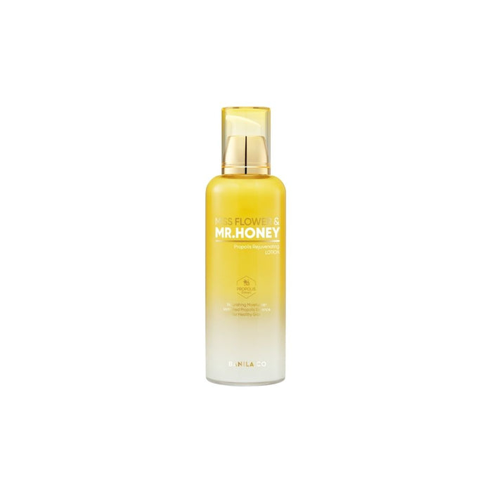 Banila Co Miss Flower & Mr.Honey Propolis Rejuvenating Face Moisturizer in a 150ml jar with a smooth, hydrating texture.