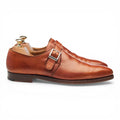 'Monkton' Tan Brown Leather Monk Strap UK 8 E
