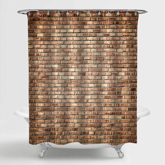 Old Red Brick Wall Background Shower Curtain