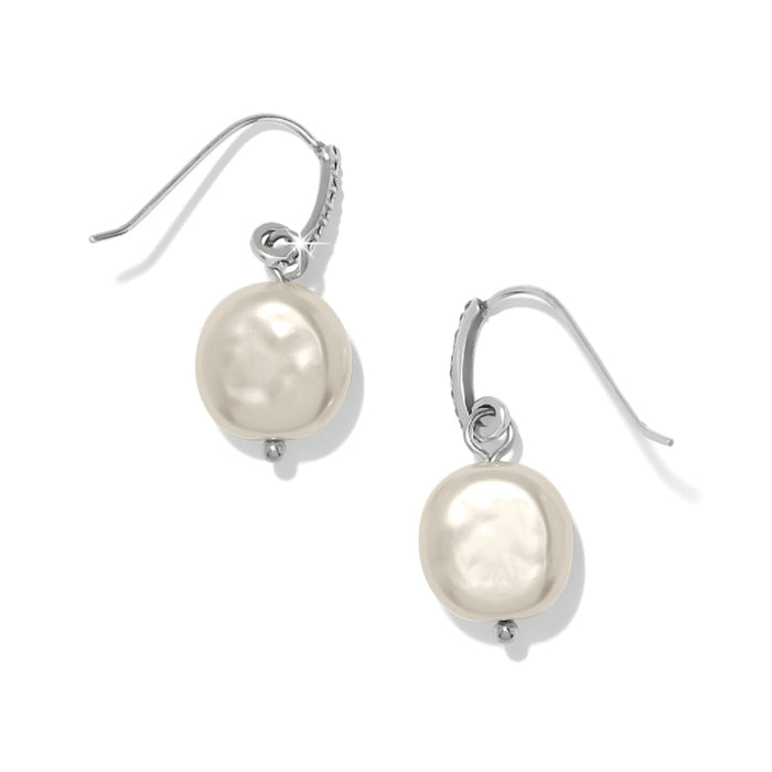 One Heart Pearl French Wire Earrings
