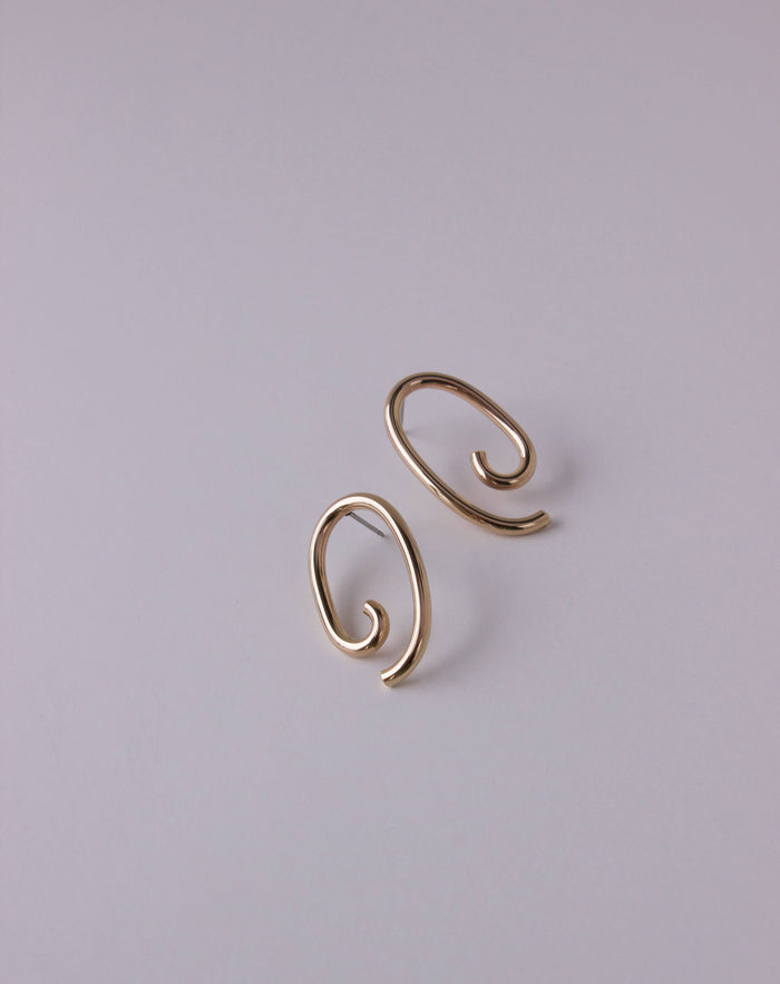 palette posts brass earrings