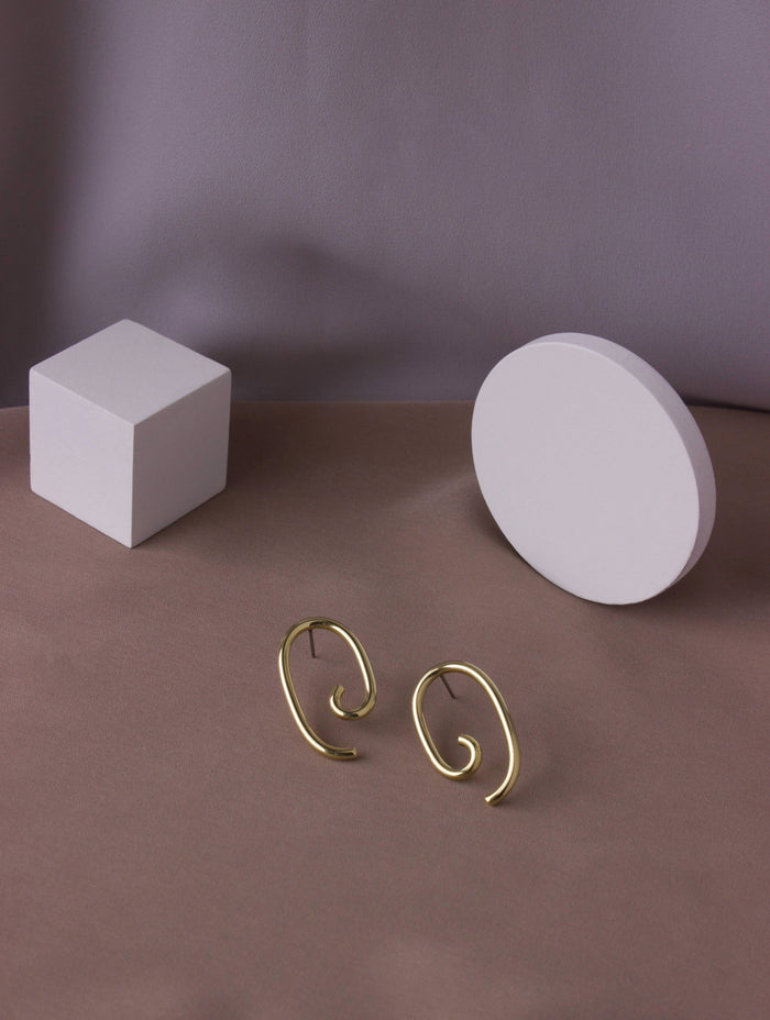 palette posts brass earrings