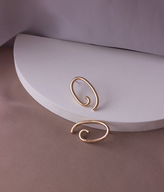 palette posts brass earrings