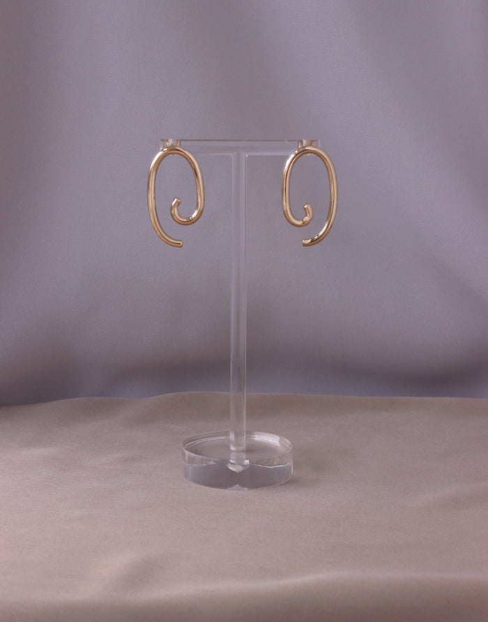 palette posts brass earrings