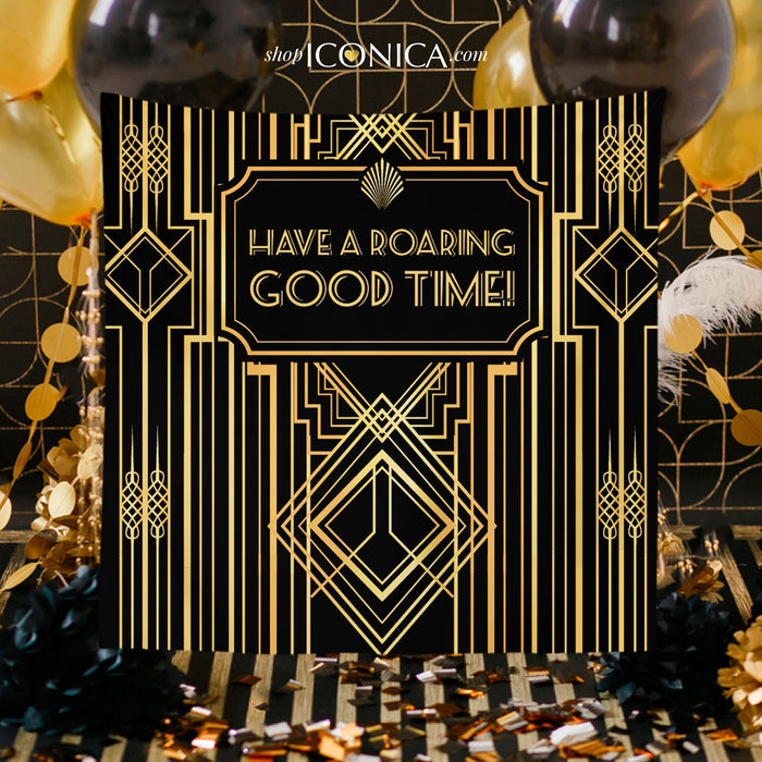 Personalized Art Deco Backdrop, Roaring 20s Party Banner