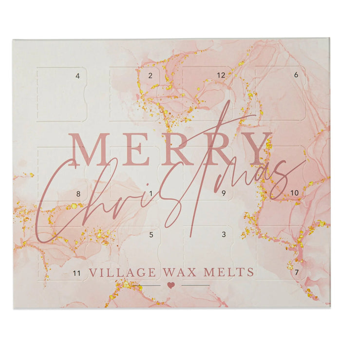 Pink Merry Christmas 12 Day Wax Melt Advent Calendar - Village Wax Melts