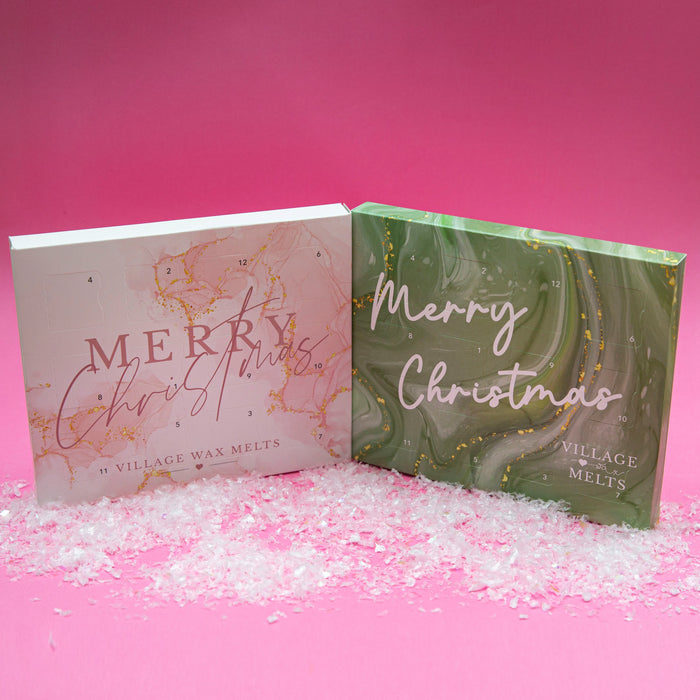 Pink Merry Christmas 12 Day Wax Melt Advent Calendar - Village Wax Melts