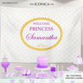 Princess Baby Shower Backdrop, Royal Party Banner (Printed or Printable File)