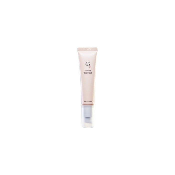 Beauty of Joseon eye cream with ginseng and retinal in a 30ml bottle, designed to reduce puffiness and brighten the eye area.
