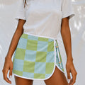 Seafoam Checkersboard Towel Wrap Skirt