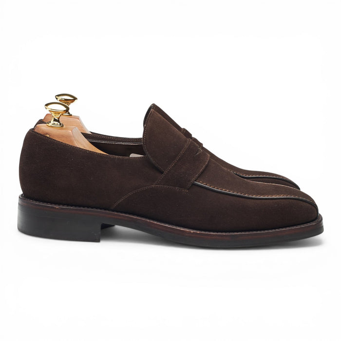 'Seville' Dark Brown Suede Loafers UK 6.5