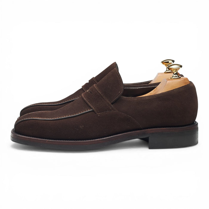 'Seville' Dark Brown Suede Loafers UK 6.5