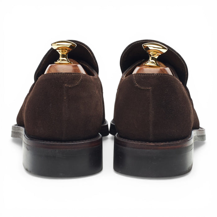 'Seville' Dark Brown Suede Loafers UK 6.5