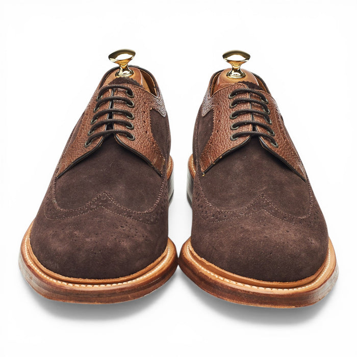 'Sid' Dark Brown Suede Derby Brogues UK 9 G