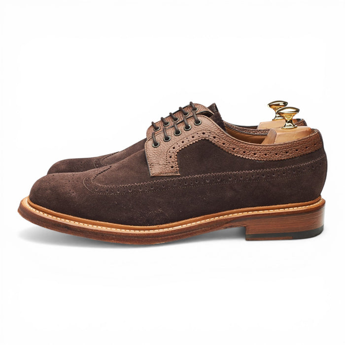 'Sid' Dark Brown Suede Derby Brogues UK 9 G