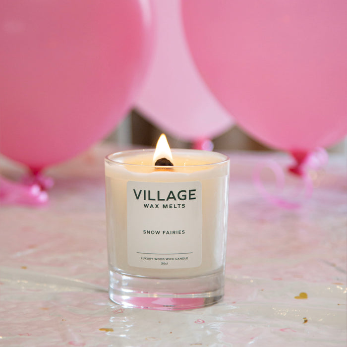 Snow Fairy Scented Wood Wick Candle (30cl) | Crackling Wooden Wick
