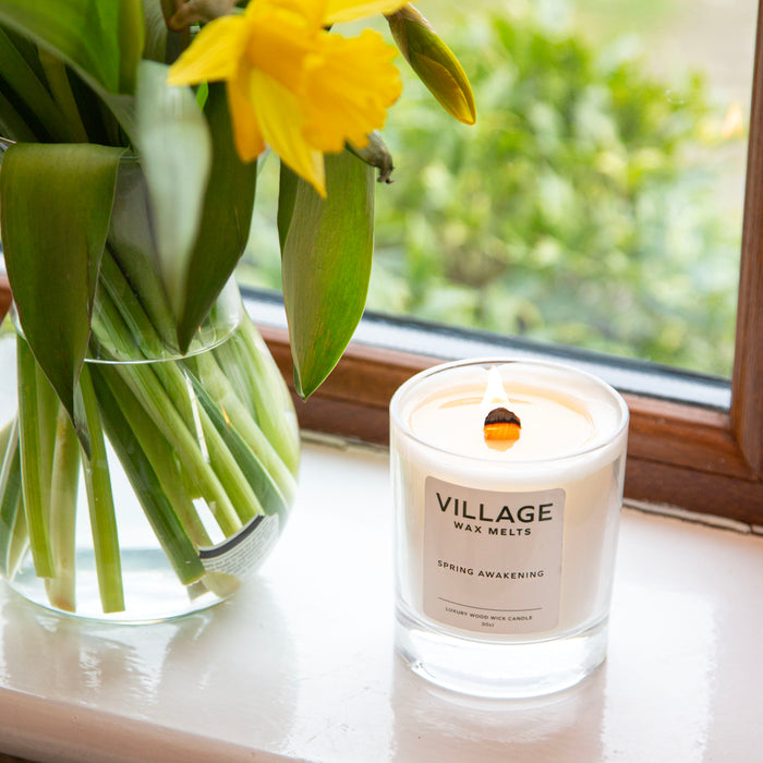 Spring Awakening Scented Wood Wick Candle 30cl