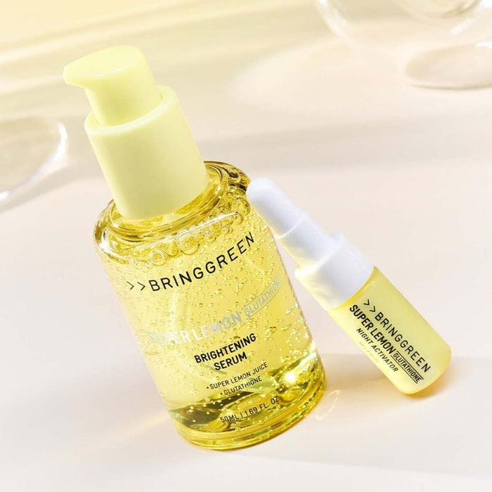 Bring Green Super Lemon Glutathione Brightening Serum Set 50ml (+Night Activator) | La Cosmetique