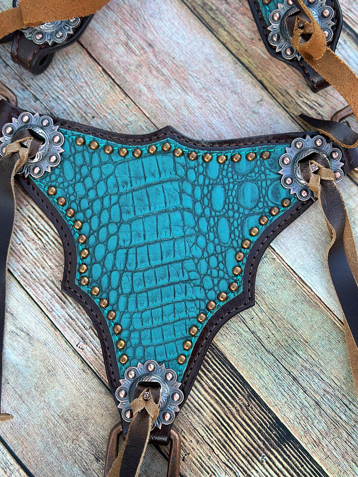 Teal Gator Gladiator Tack Set