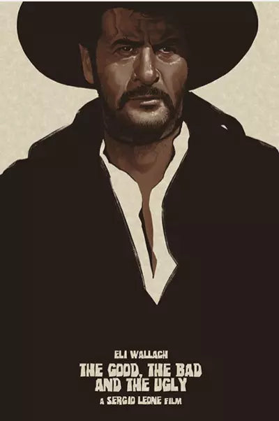 The Good, the Bad, and the Ugly (Parchment AP) by Yvan Quinet, 24" x 36" Screen Print