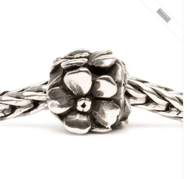 Trollbead-Rose Bead, Silver-Retired