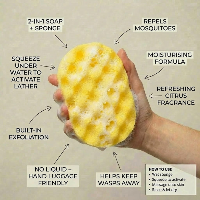 Tropical Citronella Essential Oil Exfoliating Soap Sponge