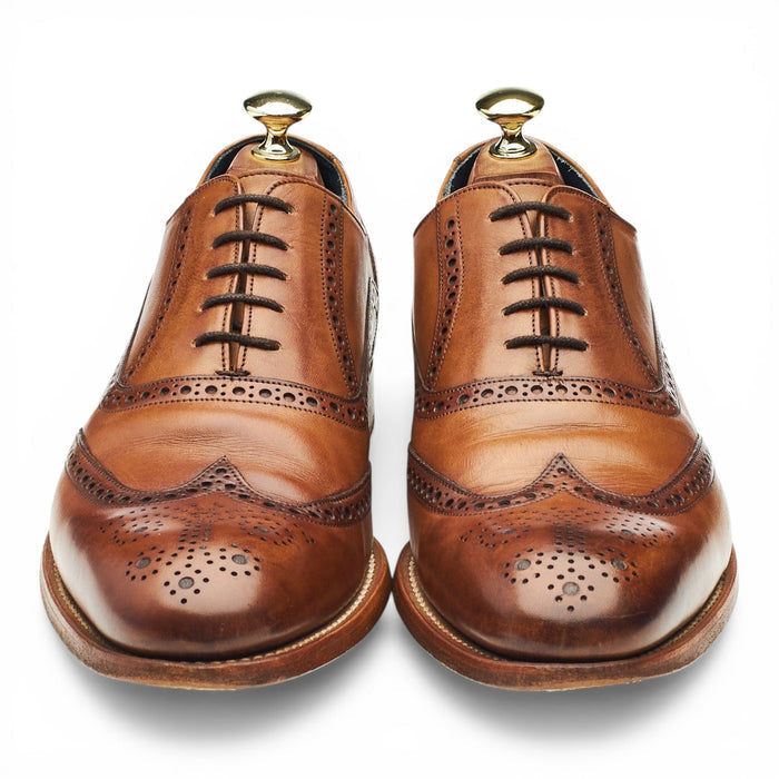 'Valiant' Tan Brown Leather Oxford Brogues UK 7.5 F