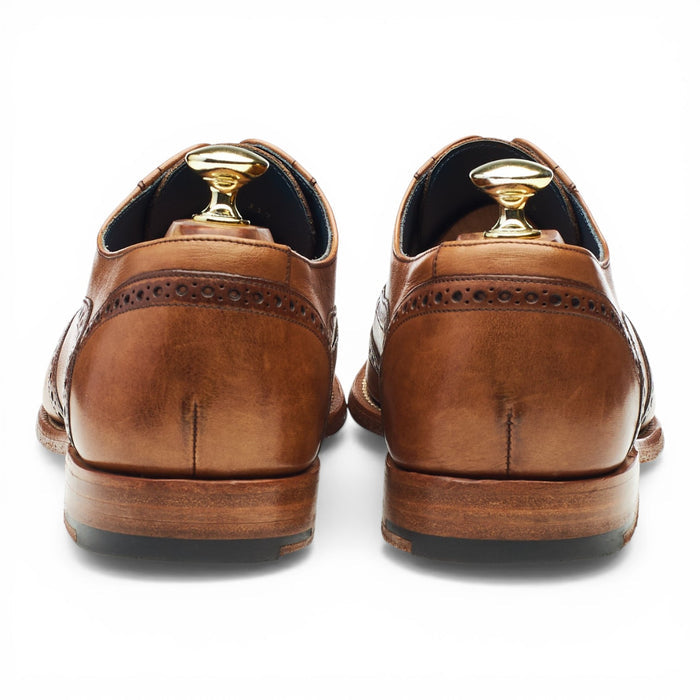 'Valiant' Tan Brown Leather Oxford Brogues UK 7.5 F