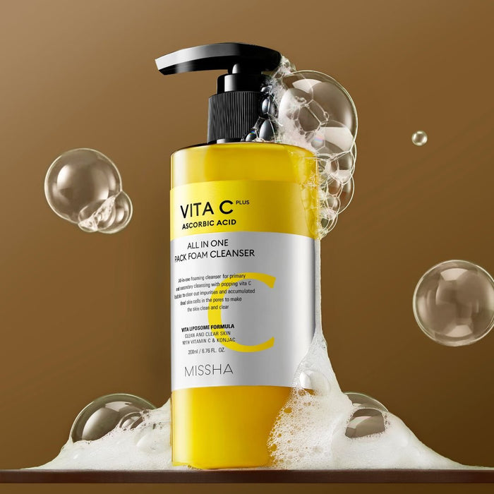 Missha Vita C Plus All In One Pack Foam Cleanser 200ml | La Cosmetique