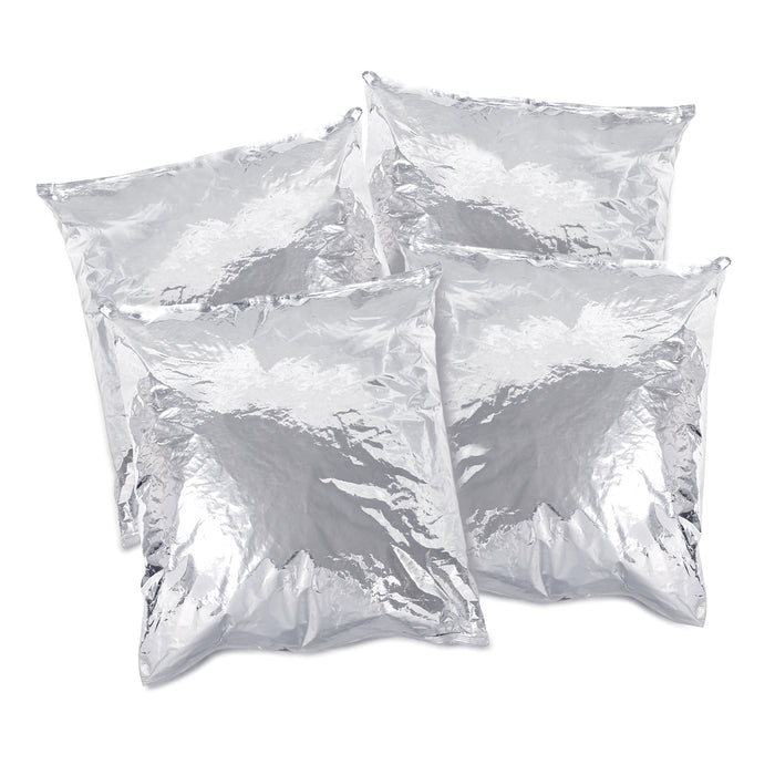 White cheddar popcorn packaged in silver mylar premium bulk bags.