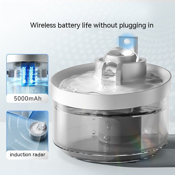 Wireless Cat Water Fountain with induction charging
