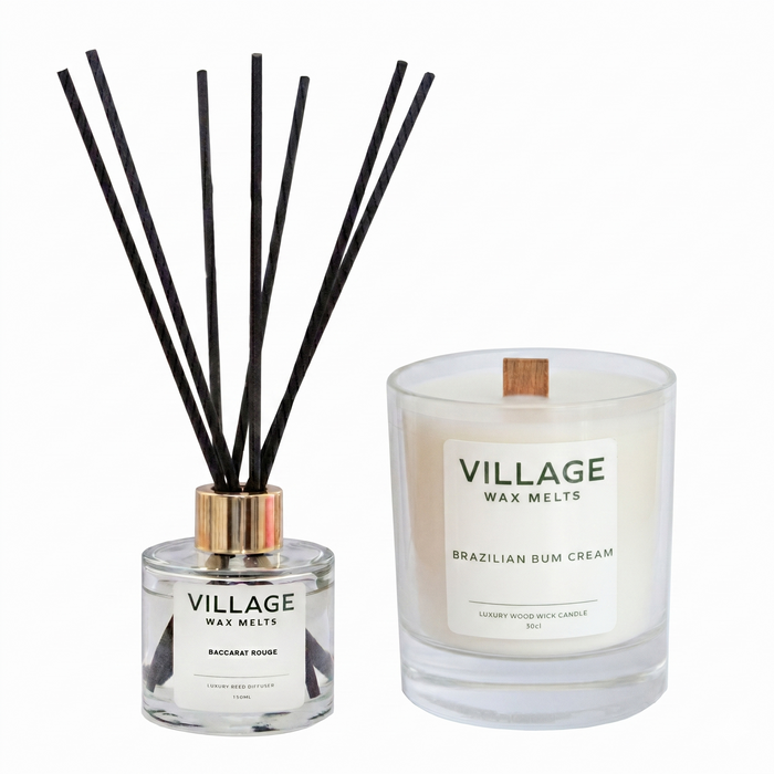 Wood Wick Candle & Diffuser Set
