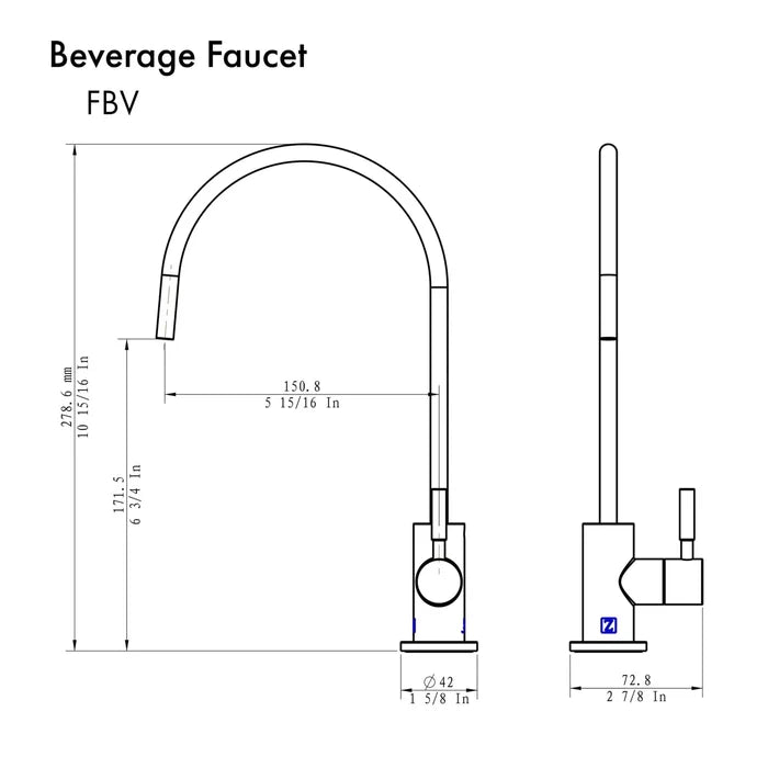 ZLINE Drink Faucet FBV - BN - Farmhouse Kitchen and Bath